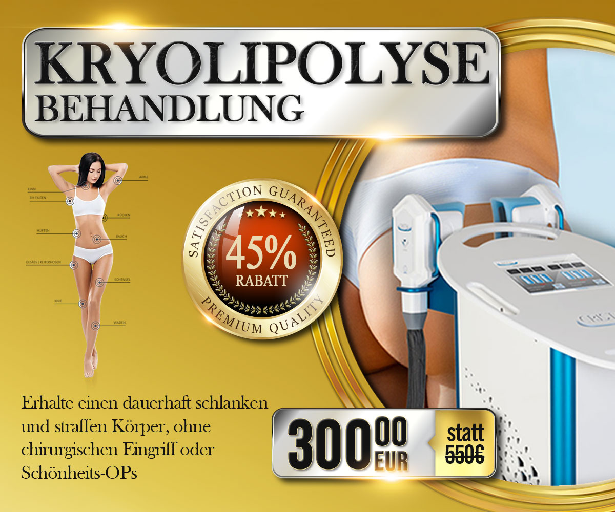 KRYOLIPOLYSE FÜR NUR 300 € statt 550 €